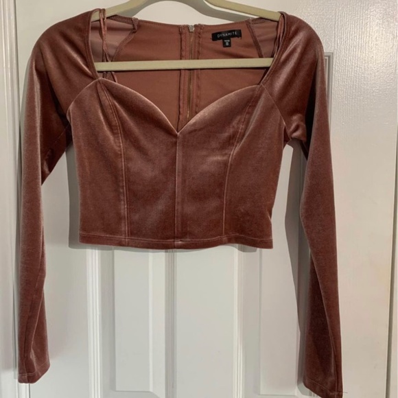 Dynamite Velvet Crop Top - Picture 1 of 1